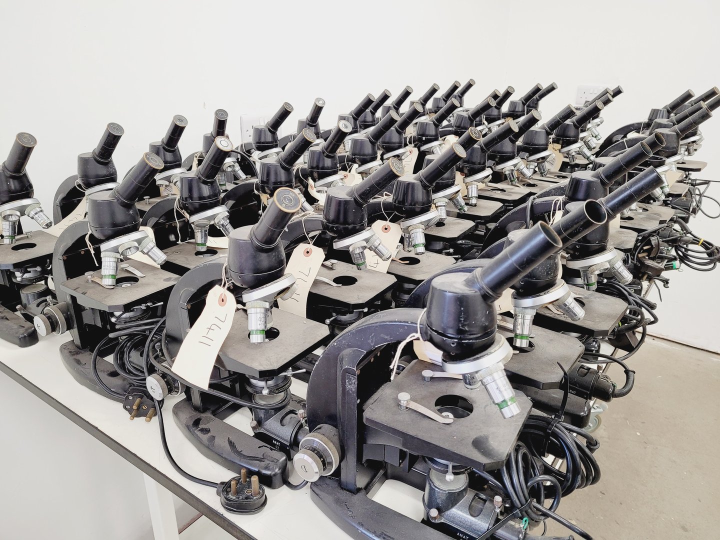 Image of Job Lot of Vintage Microscopes & Objectives  - Cooke, Vickers, Watson, Swift Lab