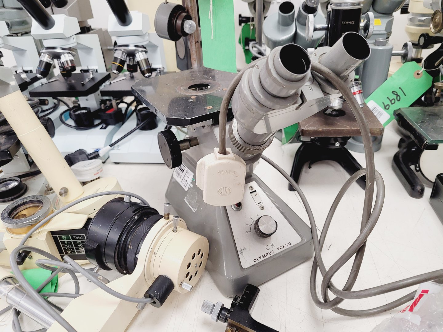 Image of Job Lot of Laboratory Microscopes & Accessories - Olympus, Leitz, Wild Lab