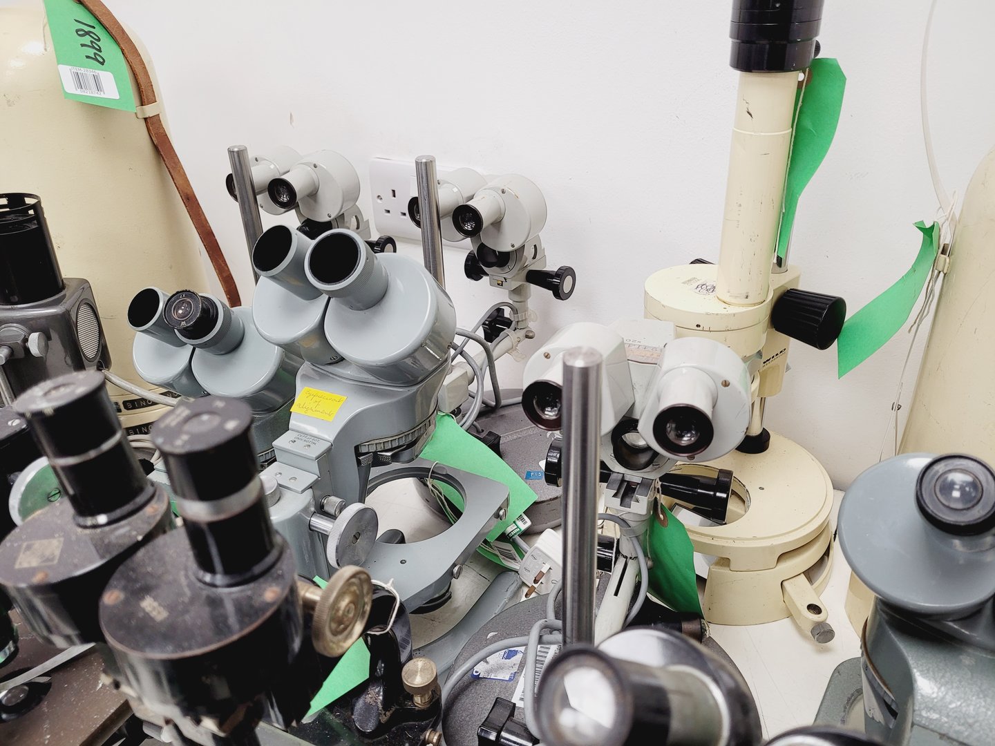 Image of Job Lot of Laboratory Microscopes & Accessories - Olympus, Leitz, Wild Lab