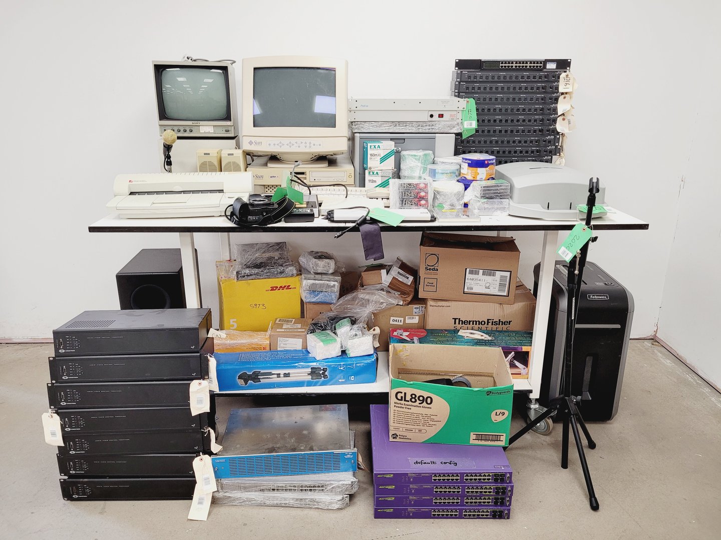 Image of Job Lot of Multimedia IT AV Equipment - Switches, Speakers, Camera Equipment 