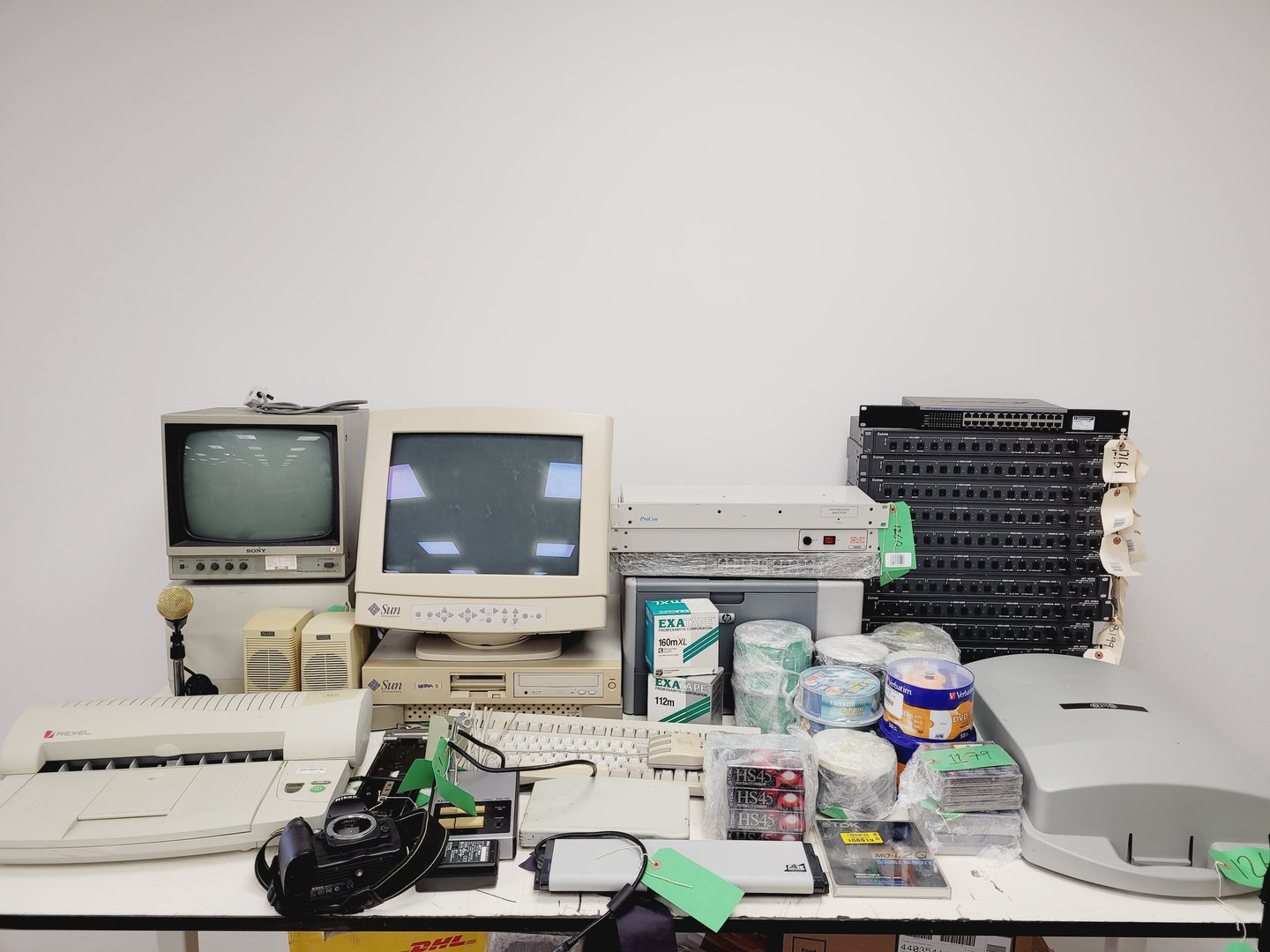 Image of Job Lot of Multimedia IT AV Equipment - Switches, Speakers, Camera Equipment 
