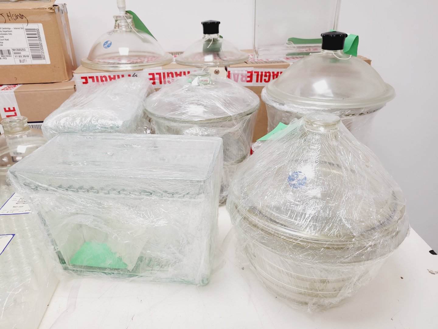 Image of Job Lot of Mixed Used Laboratory Glassware - Tubes, Bottles, Flasks Lab
