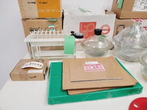 Thumbnail image of Job Lot of Mixed Used Laboratory Glassware - Tubes, Bottles, Flasks Lab