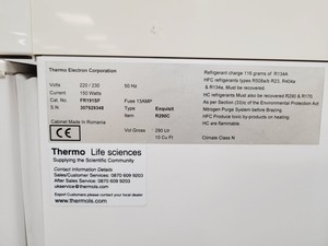 Thumbnail image of Thermo Cryogenics Soft Plus Exquisit R290C Laboratory Refrigerator Lab