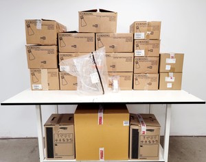 Thumbnail image of Large Job Lot of Plastic Corning Erlenmeyer Flasks & Bottles Various Sizes Lab