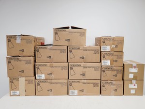 Thumbnail image of Large Job Lot of Plastic Corning Erlenmeyer Flasks & Bottles Various Sizes Lab