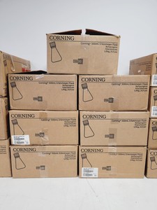 Thumbnail image of Large Job Lot of Plastic Corning Erlenmeyer Flasks & Bottles Various Sizes Lab