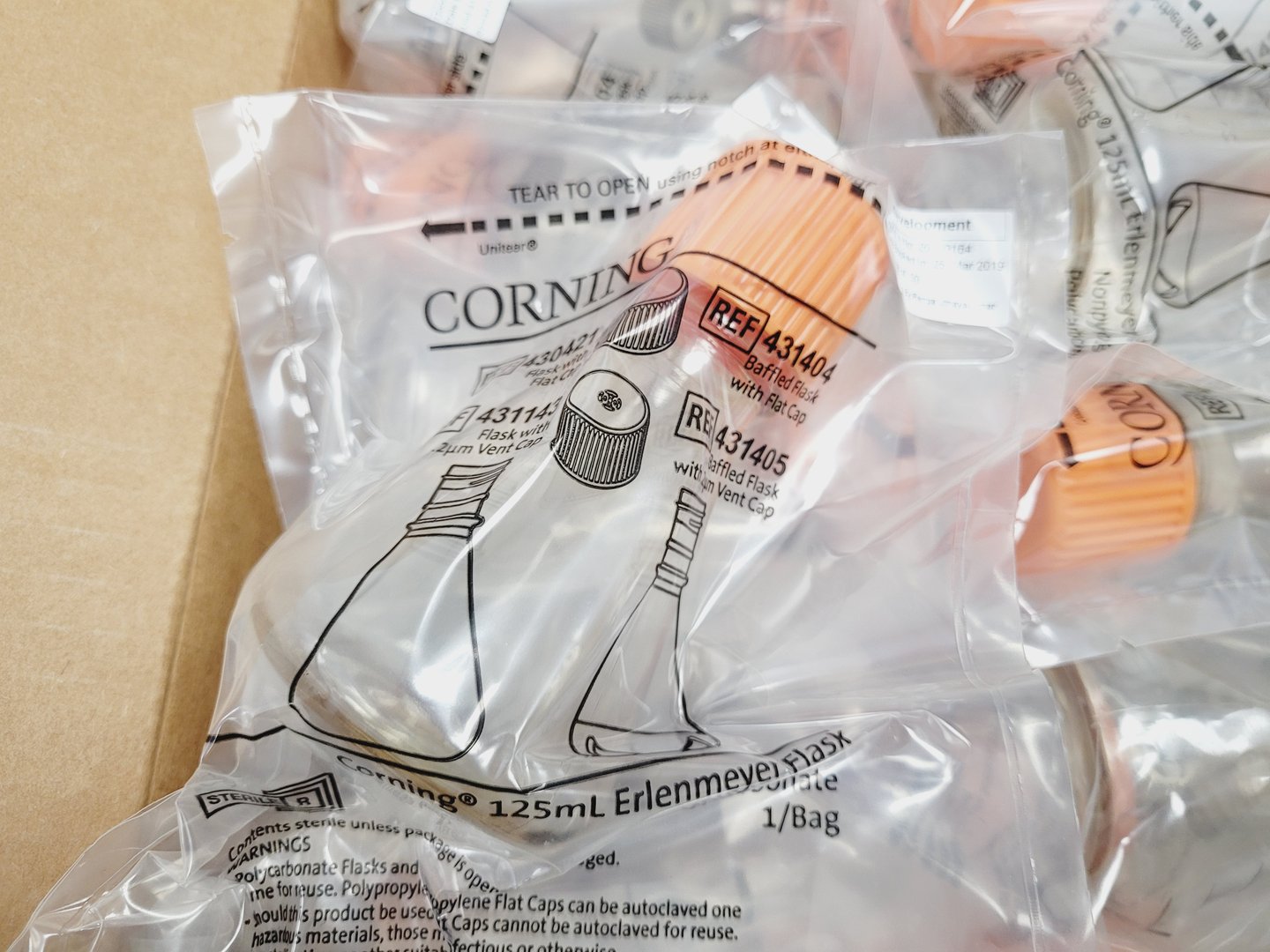 Image of Large Job Lot of Plastic Corning Erlenmeyer Flasks & Bottles Various Sizes Lab