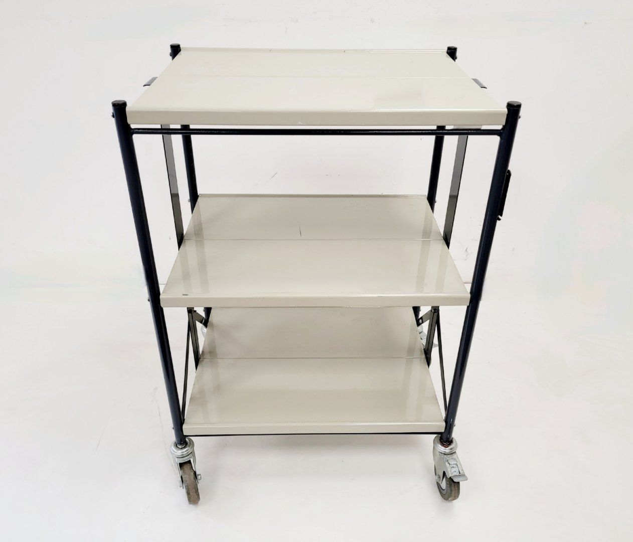 Image of Metal Laboratory Equipment Trolley - 3 Shelves - 57.5 x 44.5cm Lab
