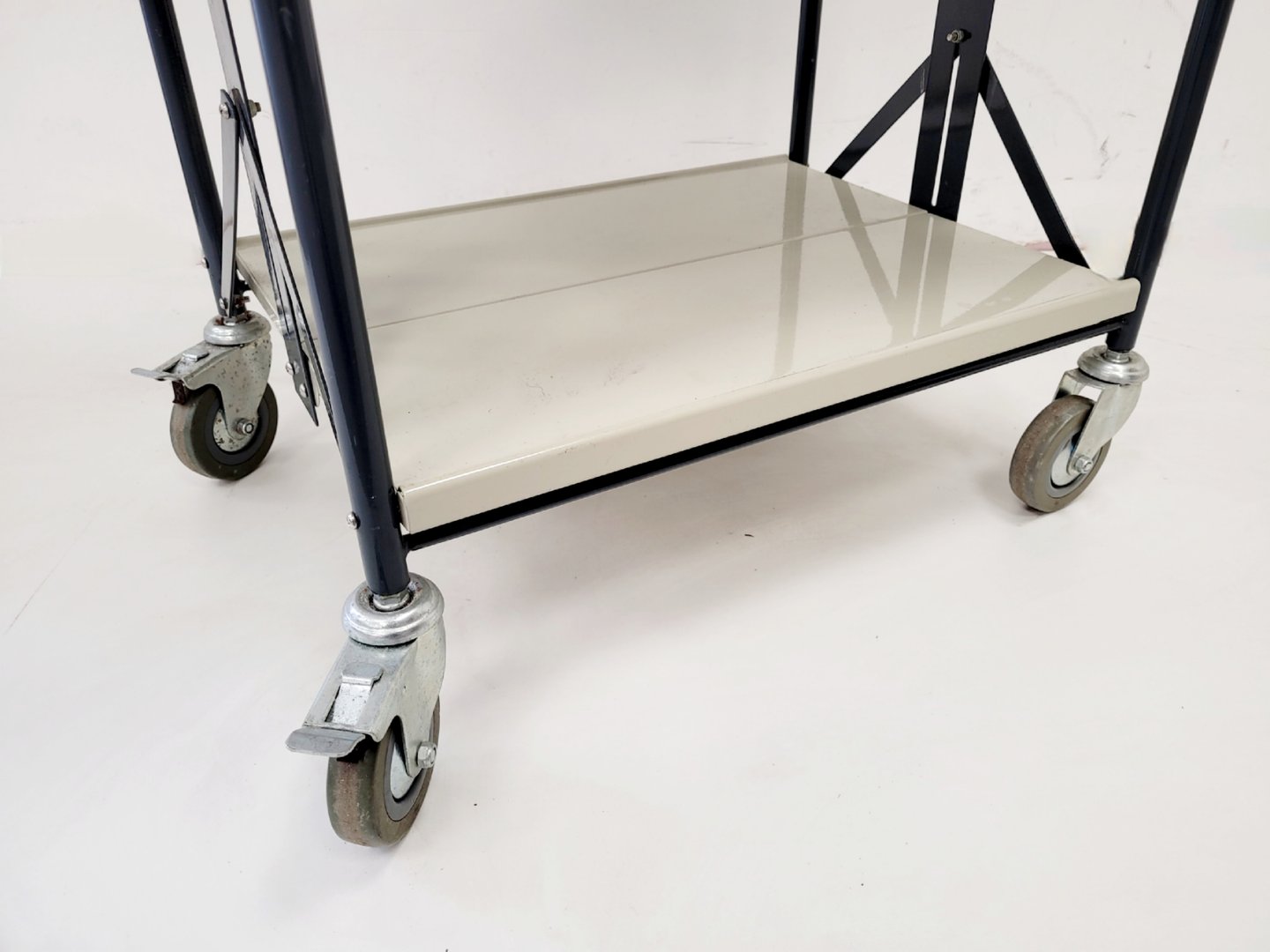 Image of Metal Laboratory Equipment Trolley - 3 Shelves - 57.5 x 44.5cm Lab