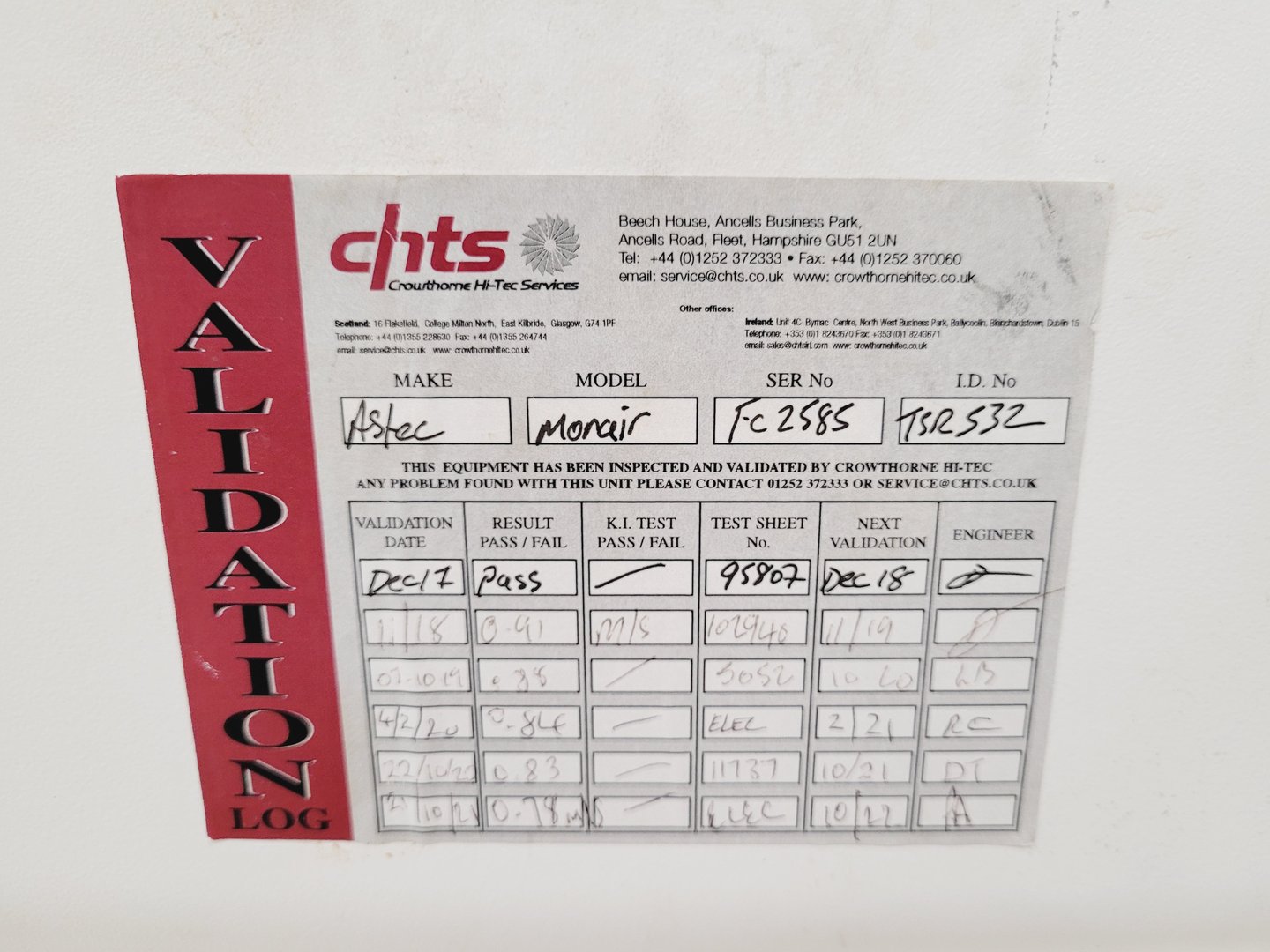 Image of Astec Monair Plus Recirculating Fume Cabinet Lab