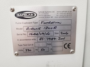 Thumbnail image of Safelab Airone - R Recirculating Fume Cabinet Model - Airone 1200R Lab