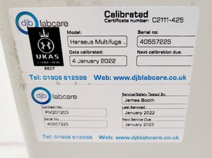 Thumbnail image of Thermo Electron Heraeus Multifuge 4 KR Refrigerated Centrifuge with Rotor Lab