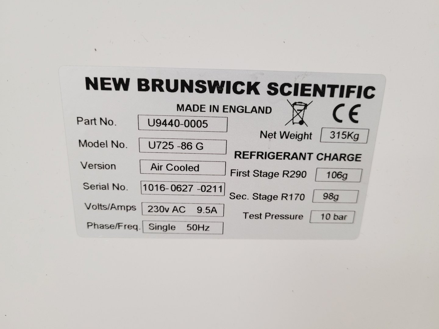 Image of New Brunswick Scientific Innova U725 Ultra Low Temperature Freezer