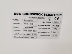 Thumbnail image of New Brunswick Scientific Innova U725 Ultra Low Temperature Freezer