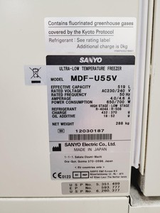 Thumbnail image of Sanyo MDF-U55V Ultra-Low Temperature Freezer Lab