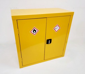 Thumbnail image of Yellow Hazardous Chemical Flamable Storage Cabinet COSHH Lab