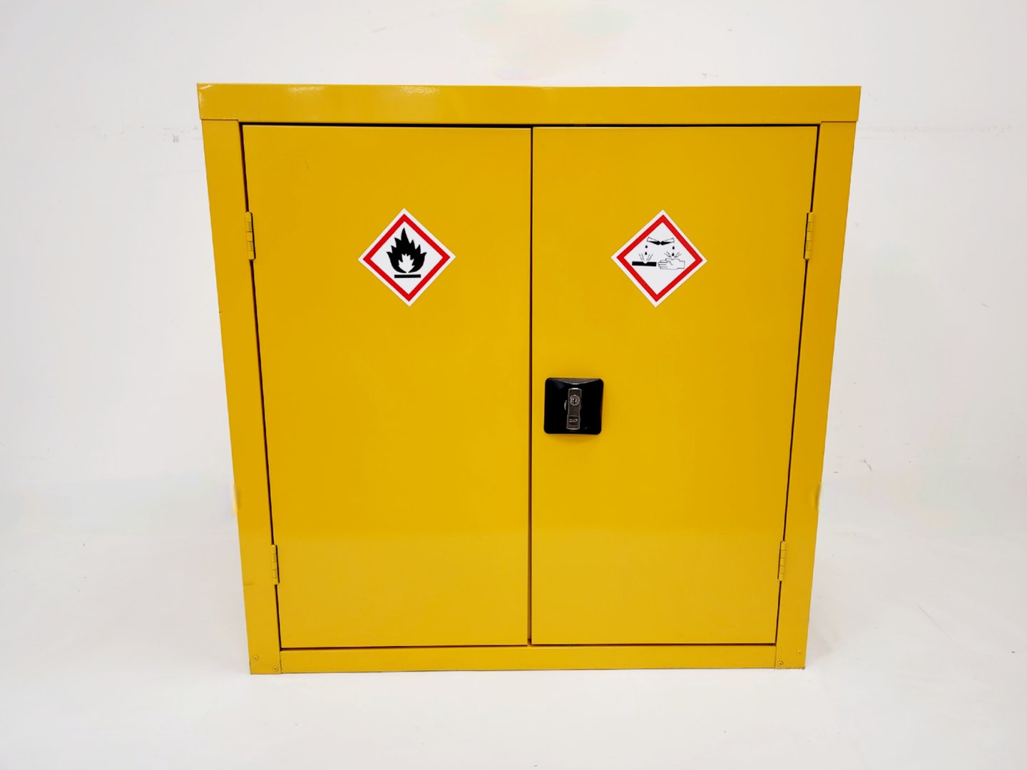 Image of Yellow Hazardous Chemical Flamable Storage Cabinet COSHH Lab