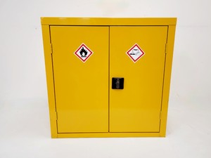 Thumbnail image of Yellow Hazardous Chemical Flamable Storage Cabinet COSHH Lab