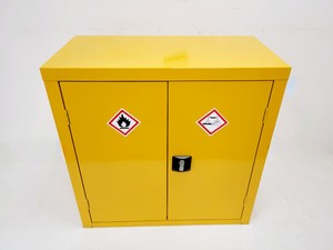 Thumbnail image of Yellow Hazardous Chemical Flamable Storage Cabinet COSHH Lab