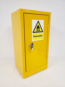 Thumbnail image of Benchtop Hazardous Yellow Flammable Chemical Cabinet Lab Storage COSHH
