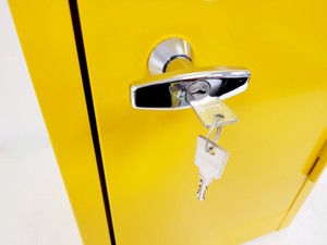 Thumbnail image of Benchtop Hazardous Yellow Flammable Chemical Cabinet Lab Storage COSHH