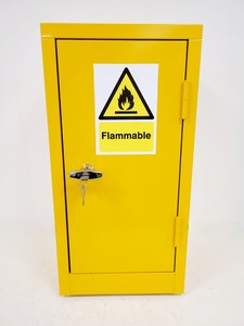 Thumbnail image of Benchtop Hazardous Yellow Flammable Chemical Cabinet Lab Storage COSHH