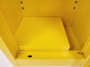 Thumbnail image of Benchtop Hazardous Yellow Flammable Chemical Cabinet Lab Storage COSHH