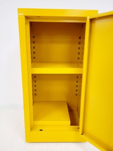 Thumbnail image of Benchtop Hazardous Yellow Flammable Chemical Cabinet Lab Storage COSHH