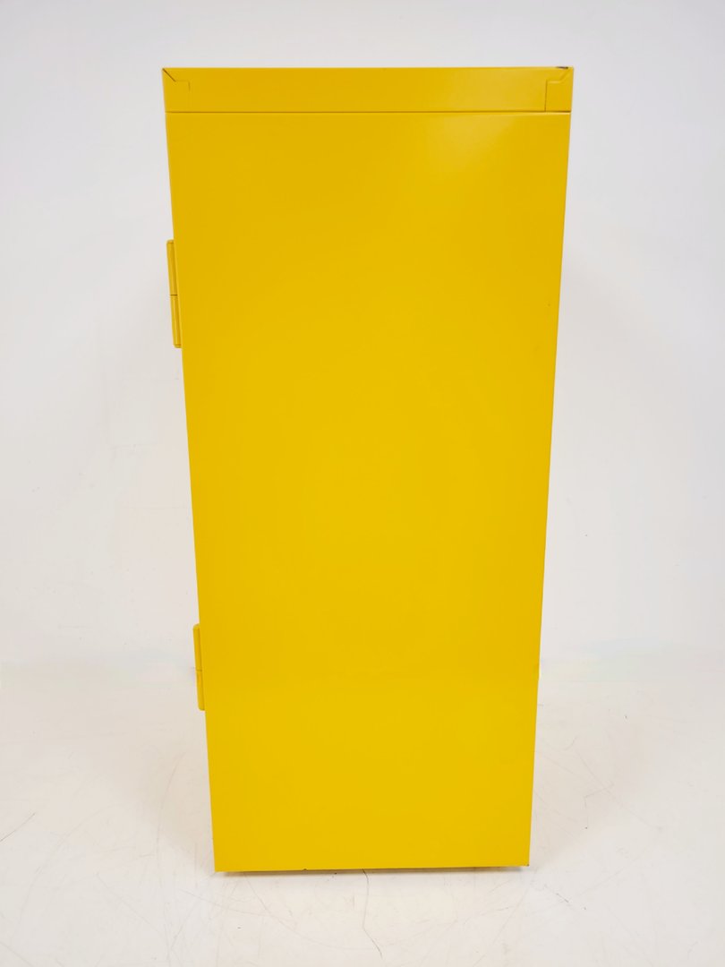 Image of Benchtop Hazardous Yellow Flammable Chemical Cabinet Lab Storage COSHH