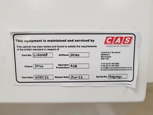 Thumbnail image of Scanlaf Mars 1200 Class 2 II Biohazard Safety Cabinet Lab