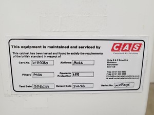 Thumbnail image of Scanlaf Mars 1200 Biohazard Safety Cabinet Class II 2 Lab