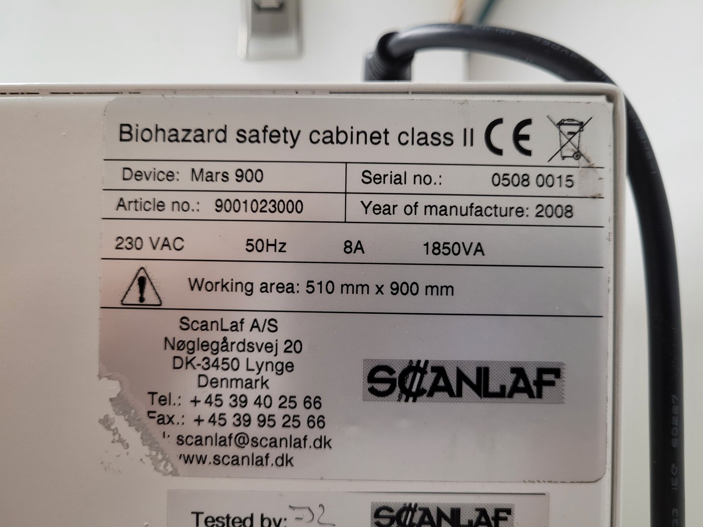 Image of Scanlaf Mars 900 Biohazard Safety Cabinet Class 2 Lab Spares/Repairs