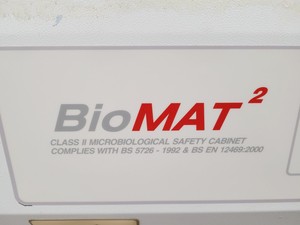 Thumbnail image of MAT BioMAT 2 Class 2 II Microbiological Safety Cabinet Recirculator Lab