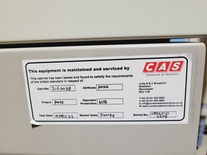 Thumbnail image of Nuaire Cellgard ES Class 2 II Biological Safety Cabinet NU-480-400E Lab