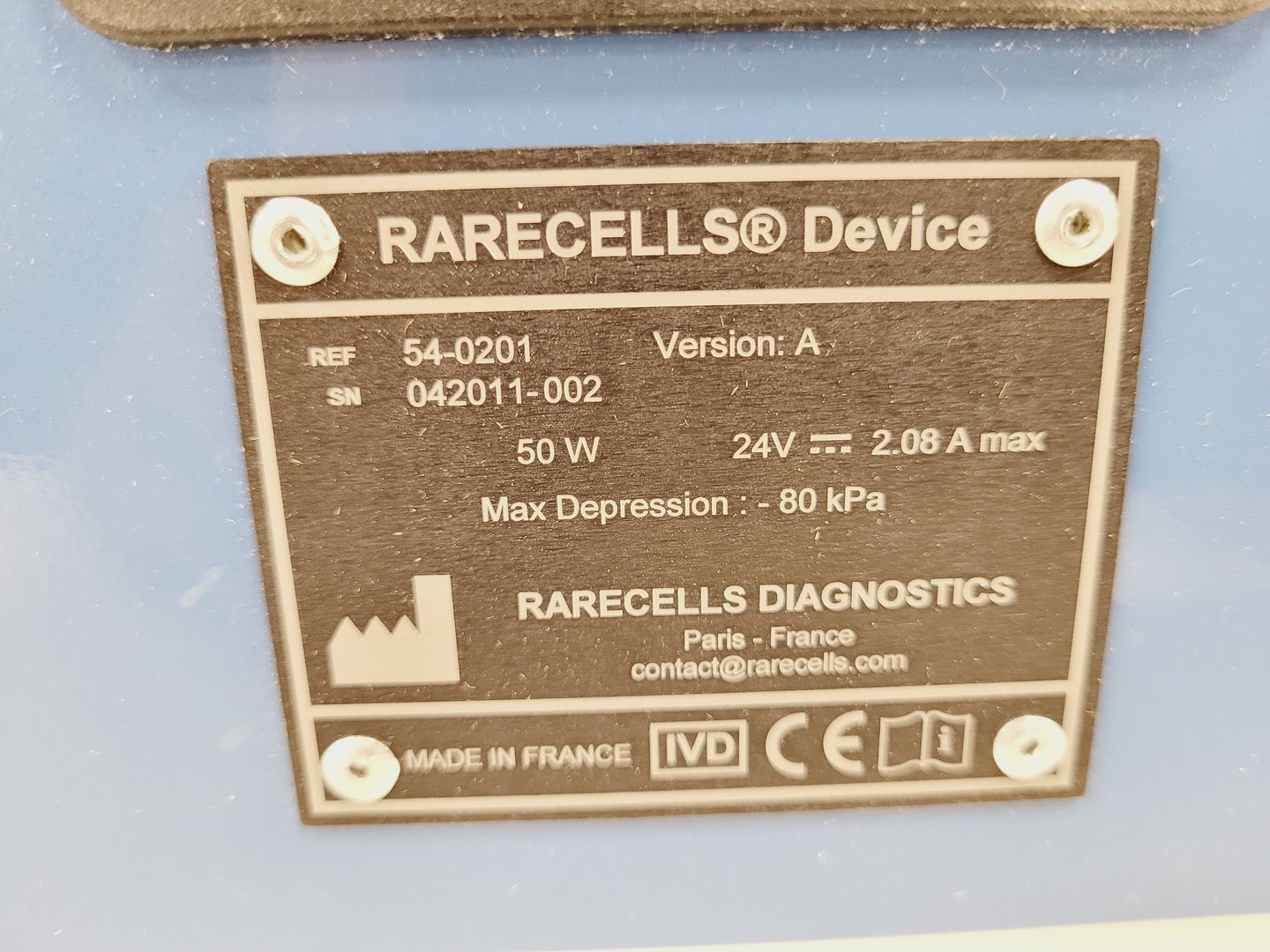 Image of  Rarecells Diagnostics Device Ref - 54-0201 Lab