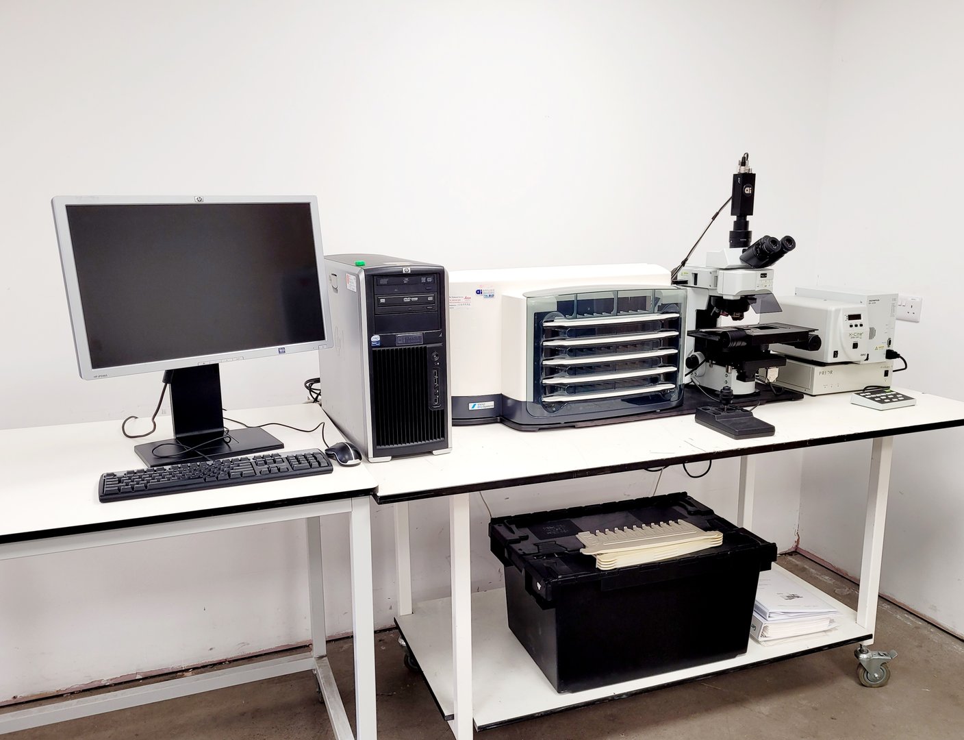 Image of Applied Imaging Genetix Ariol SL-50 Vision BioSystems Olympus BX-61 Microscope