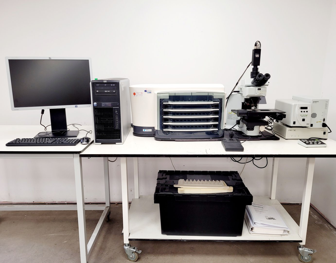 Image of Applied Imaging Genetix Ariol SL-50 Vision BioSystems Olympus BX-61 Microscope