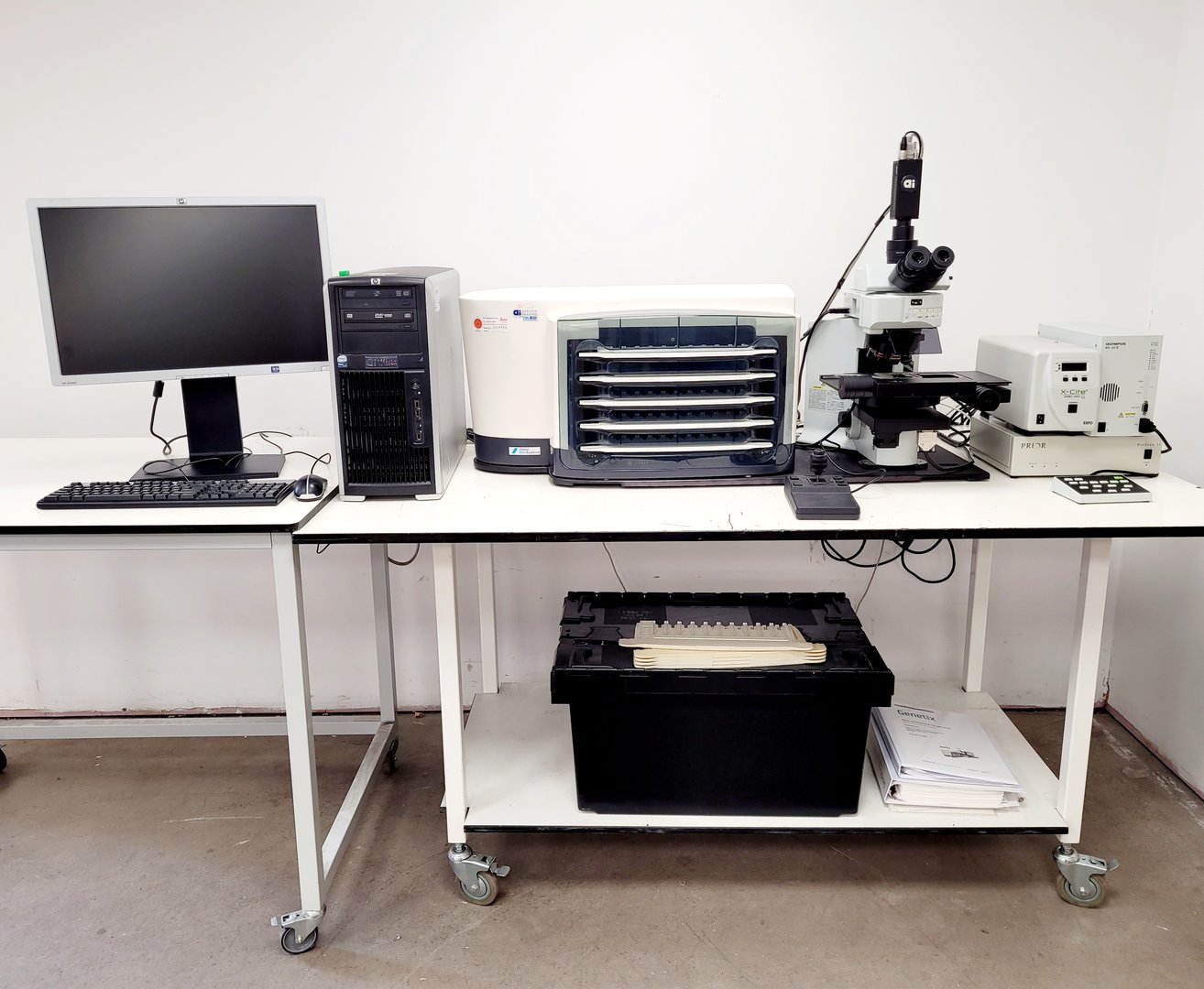 Image of Applied Imaging Genetix Ariol SL-50 Vision BioSystems Olympus BX-61 Microscope