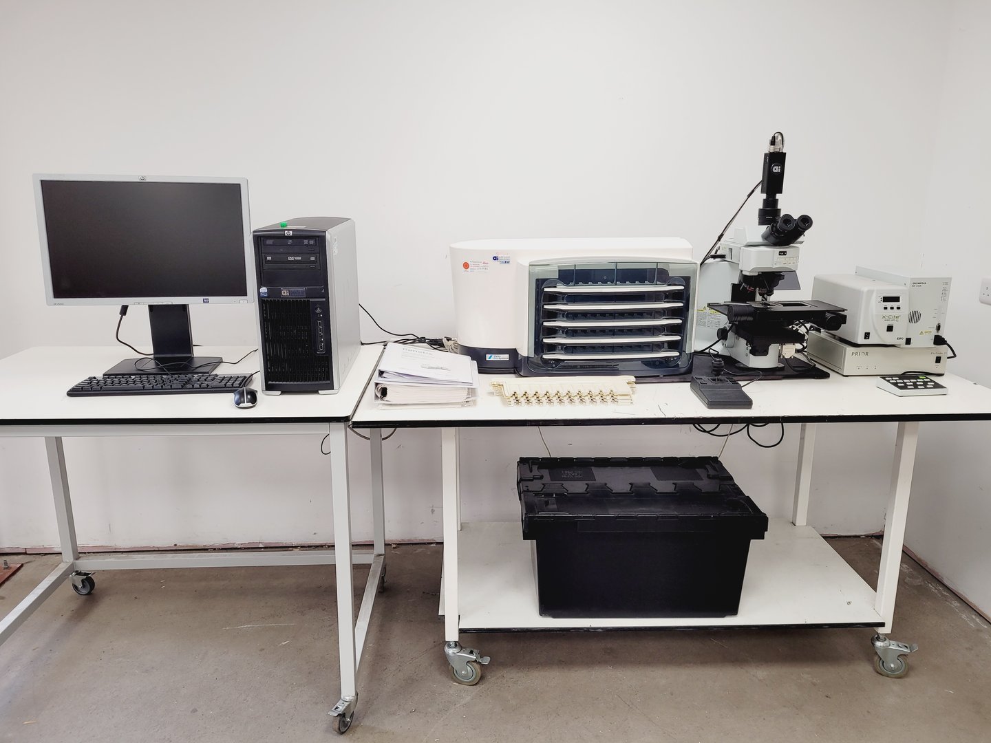 Image of Applied Imaging Genetix Ariol SL-50 Vision BioSystems Olympus BX-61 Microscope