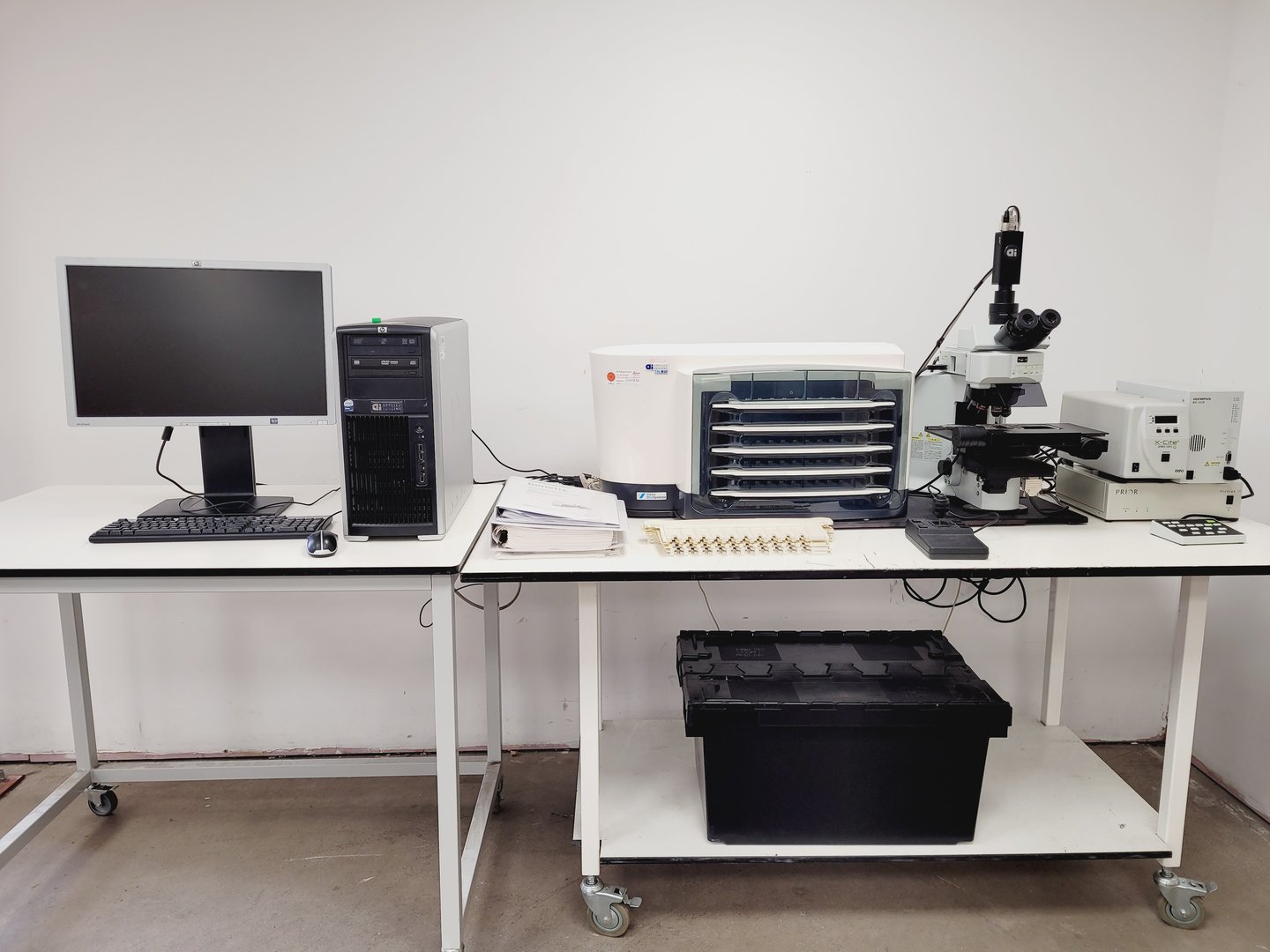 Image of Applied Imaging Genetix Ariol SL-50 Vision BioSystems Olympus BX-61 Microscope