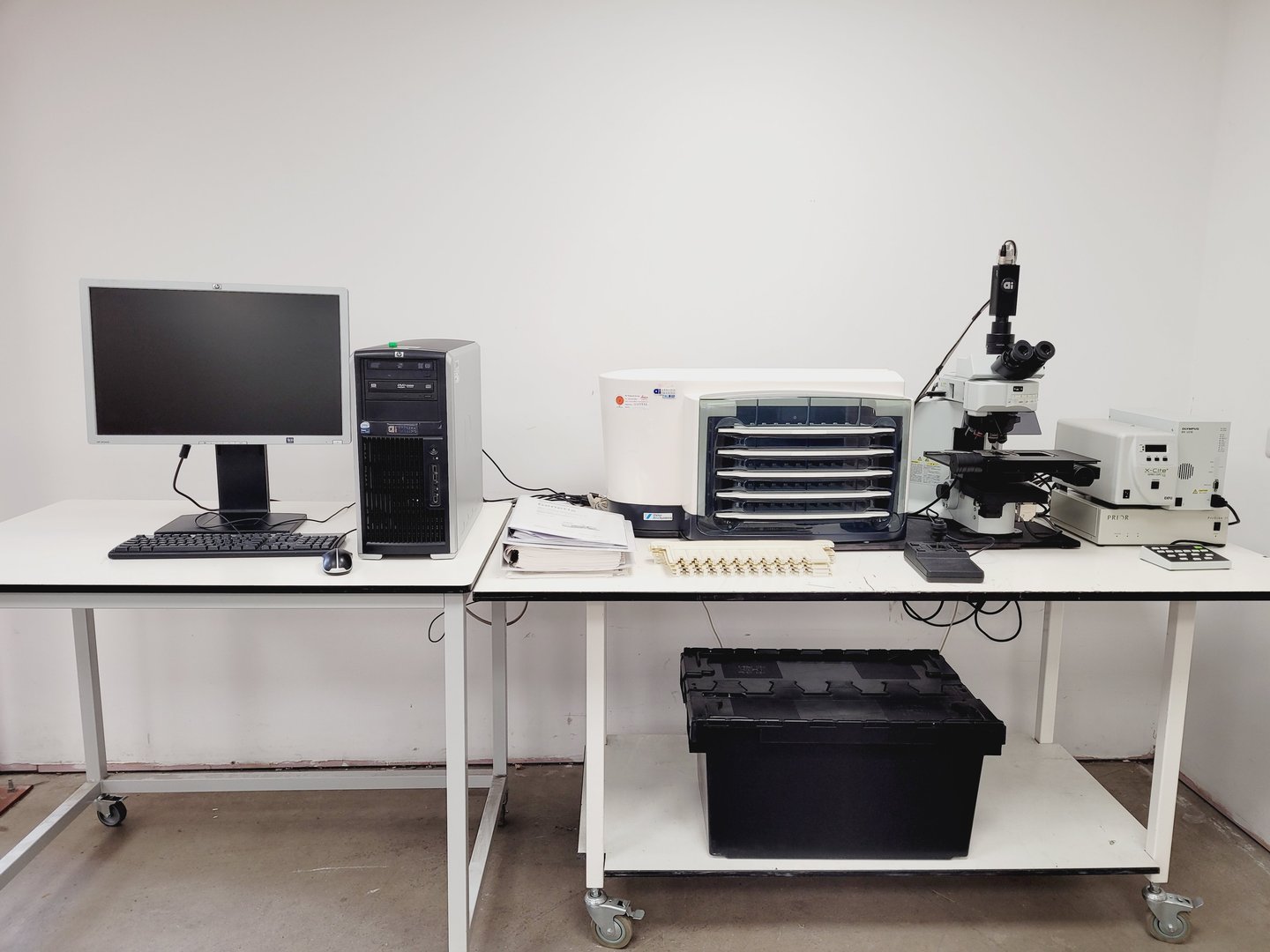 Image of Applied Imaging Genetix Ariol SL-50 Vision BioSystems Olympus BX-61 Microscope