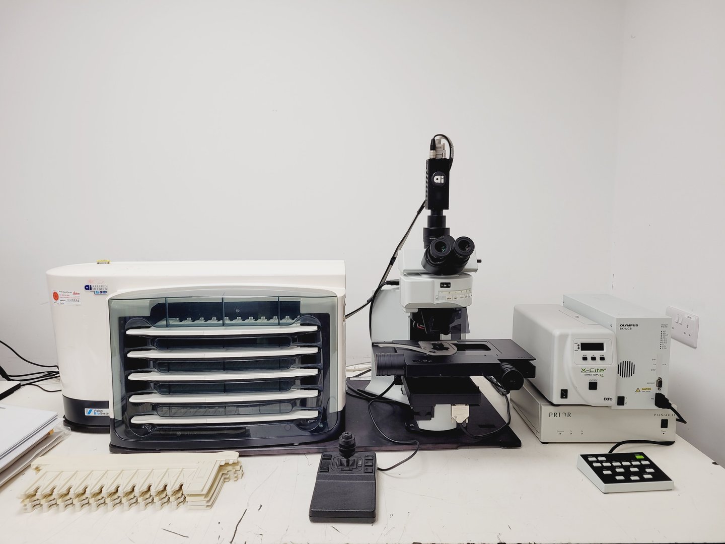 Image of Applied Imaging Genetix Ariol SL-50 Vision BioSystems Olympus BX-61 Microscope