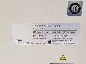 Thumbnail image of Sysmex XT-2000i Automated Hematology Analyzer PU-17 & Software Lab