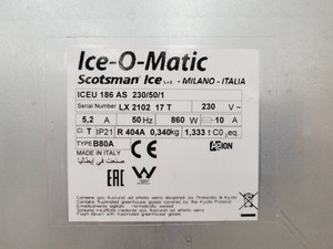 Thumbnail image of Scotsman Ice-O-Matic Ice Machine  ICEU 186 AS 230/50/1 Lab