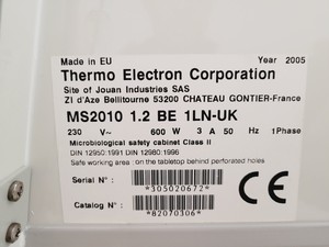 Thumbnail image of Thermo Electron Holten LaminAir Microbiological Class 2 Safety Cabinet Faulty