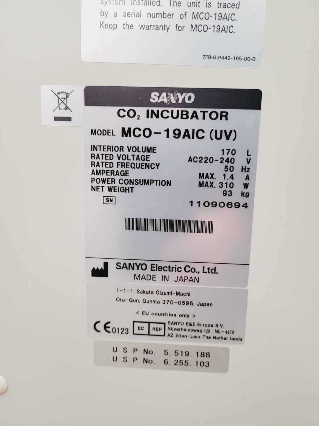 Image of Sanyo CO2 Laboratory Incubator MCO-19AIC (UVH) Lab