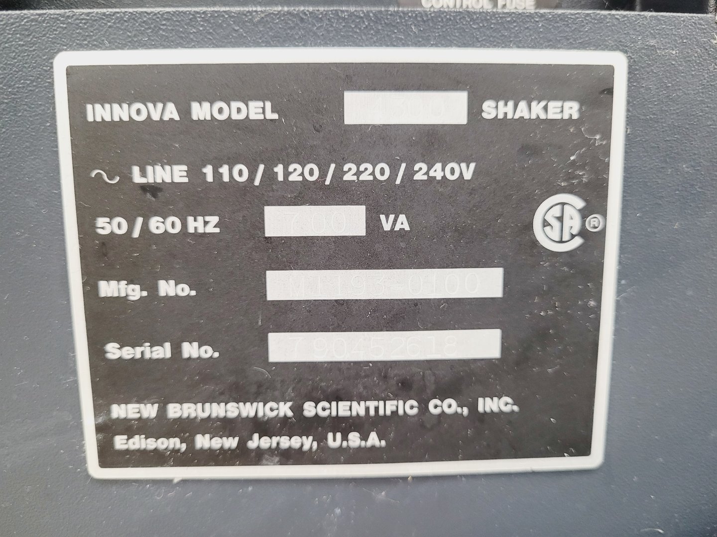 Image of New Brunswick Innova 4300 Incubator Shaker  Mfg no. M1193-0100 Lab