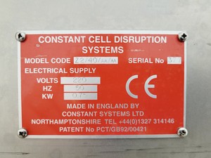 Thumbnail image of Constant Cell Disruption Systems Z2/40/AA/AA Cell Disruptor Lab