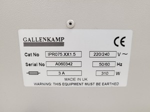 Thumbnail image of Gallenkamp Laboratory Oven Cat no. IPR075.XX1.5 Lab